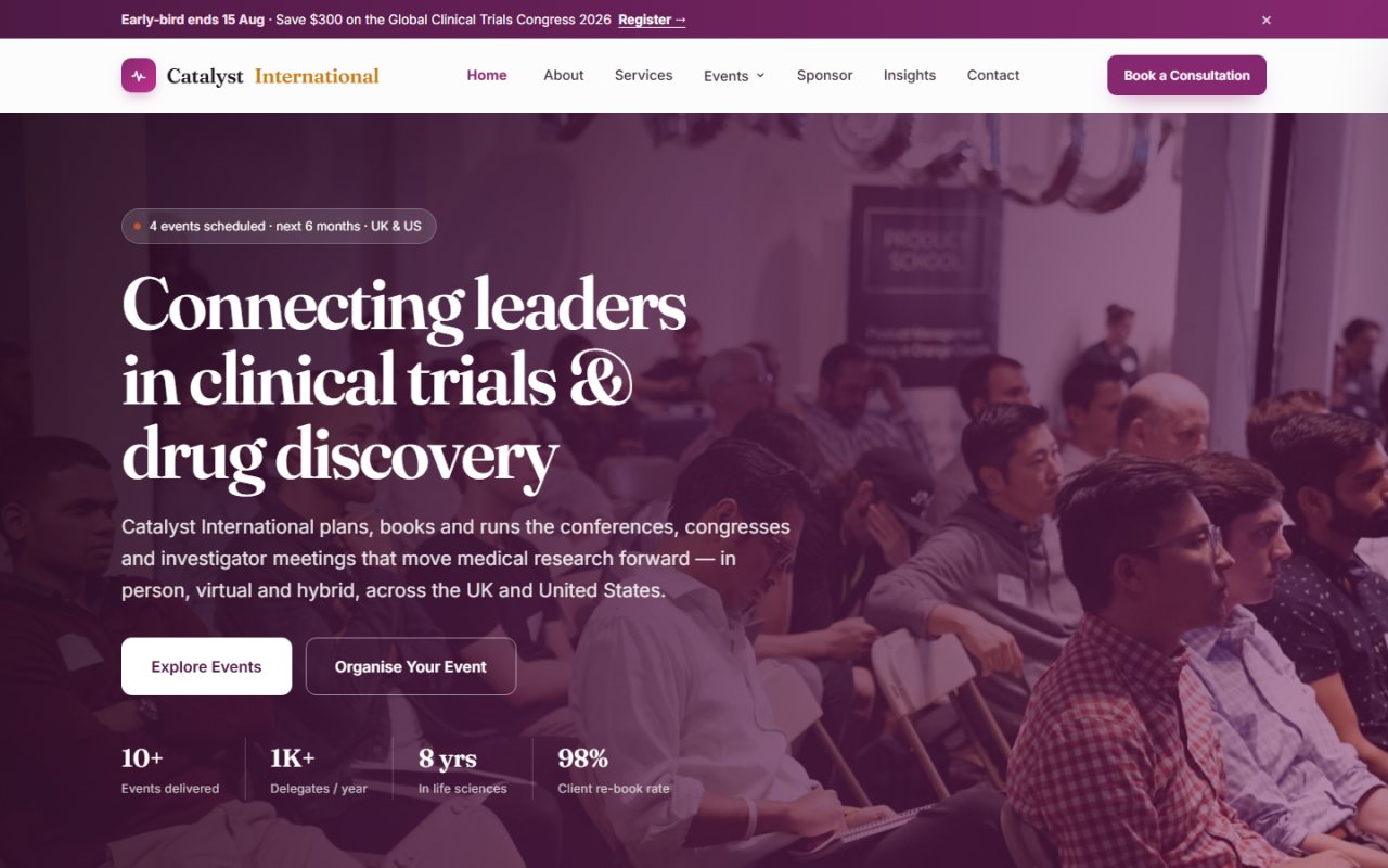 Catalyst International homepage hero