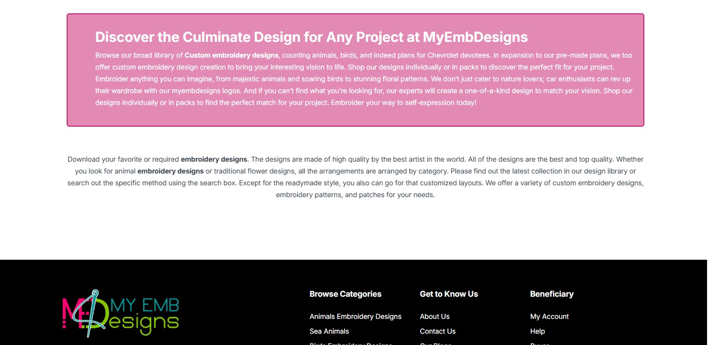 Custom design storytelling section