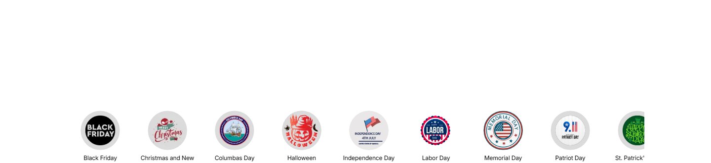 Seasonal events categories