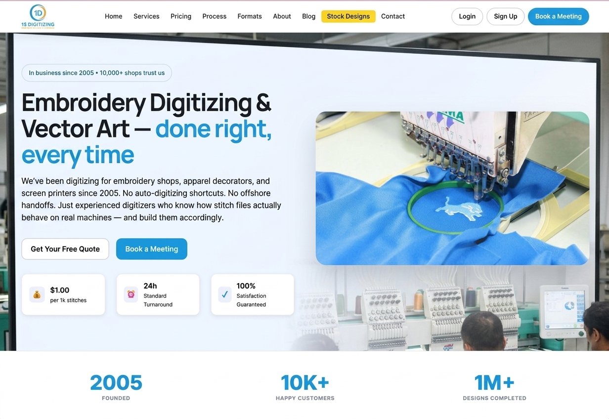 1 Dollar Digitizing case study